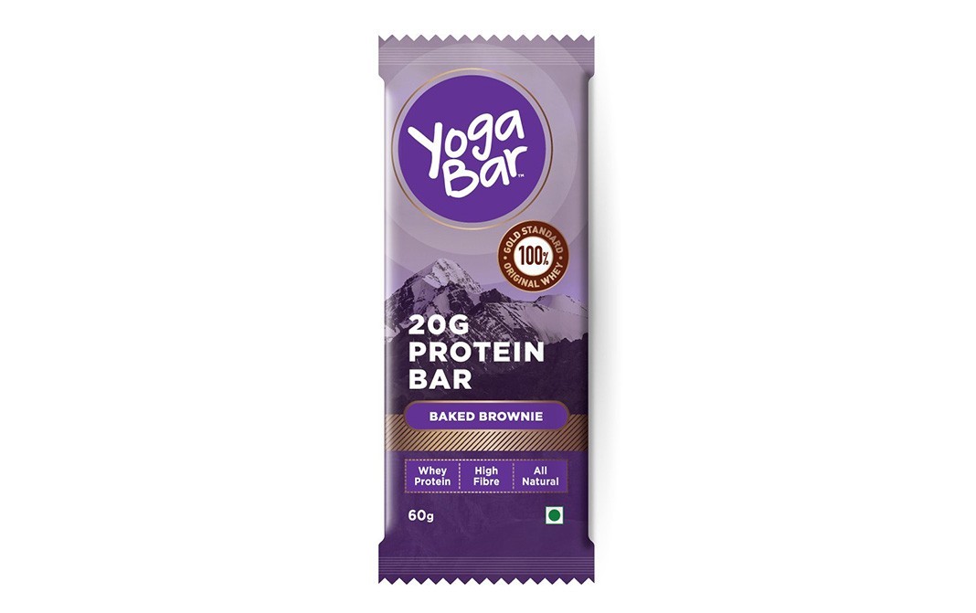 Yoga Bar 20G Protein Bar, Baked Brownie   Pack  60 grams